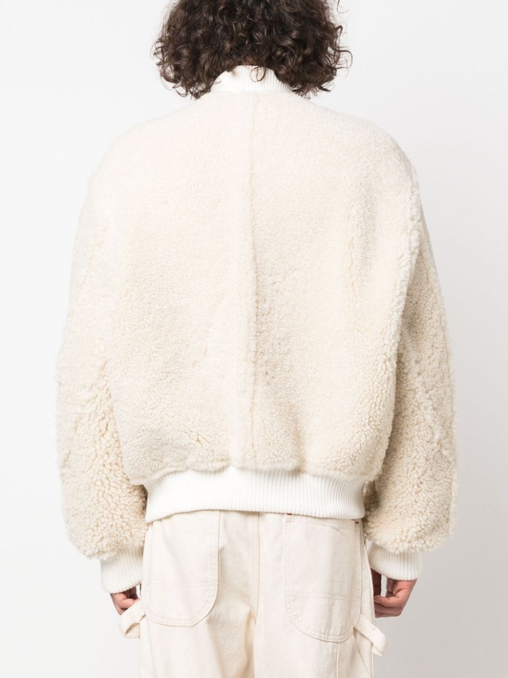 Off-White Shearling Bomber Jacket