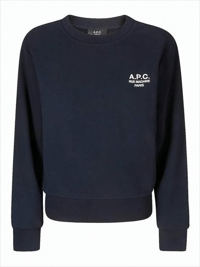 Cropped Black Long-Sleeved Sweatshirt with Ribbed Cuffs