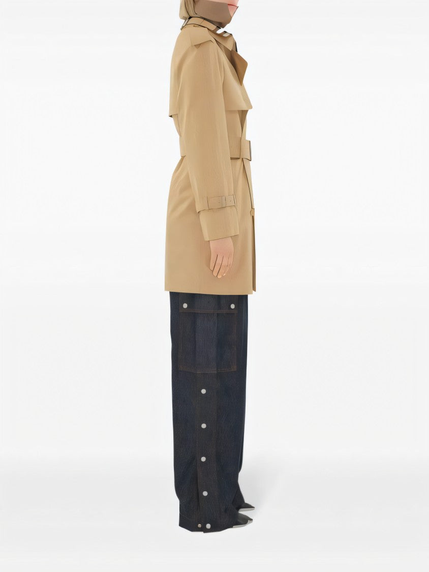 Double-Breasted Cotton Trench Coat
