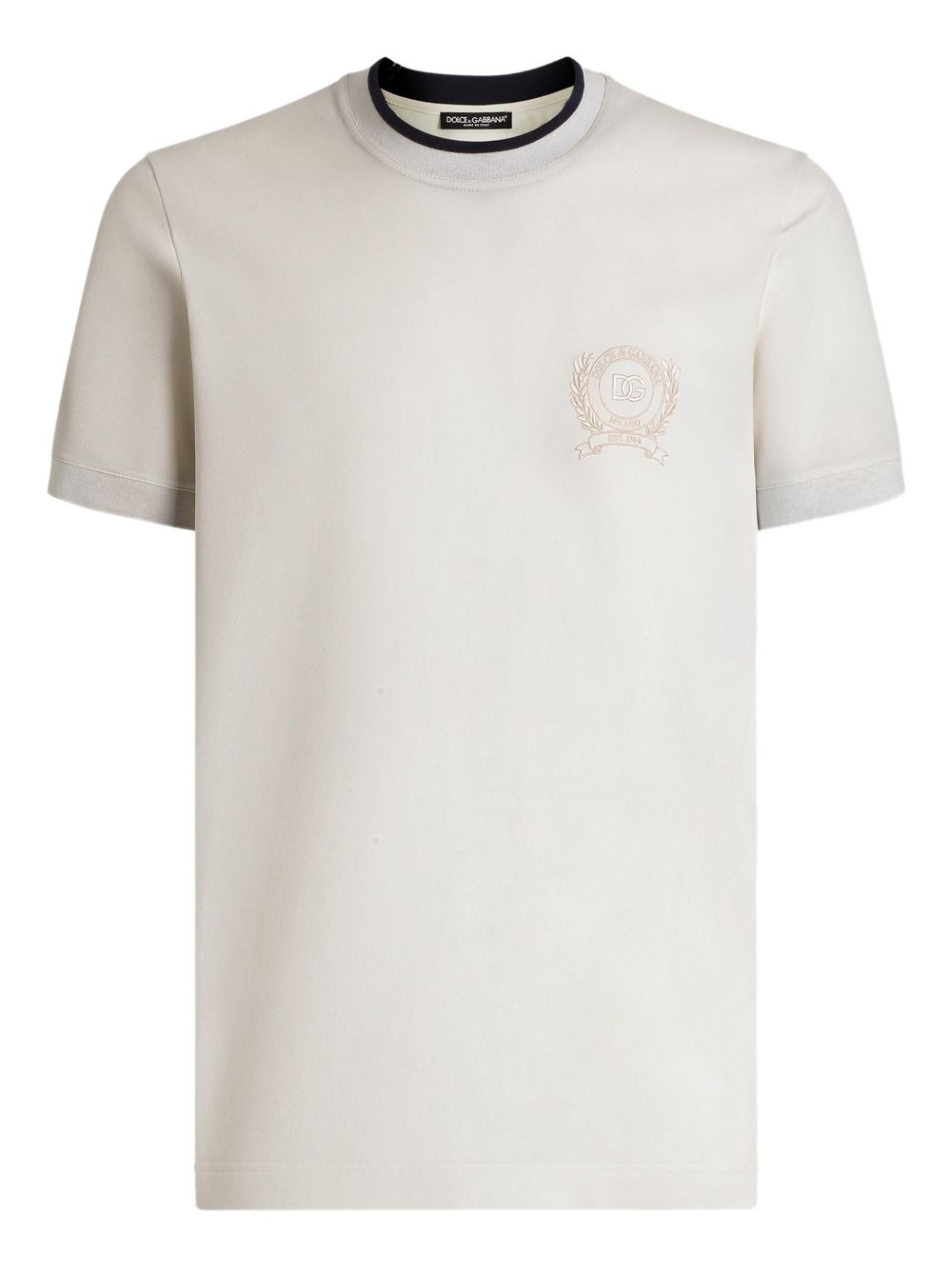Short-Sleeve T-Shirt with Embroidered Emblem
