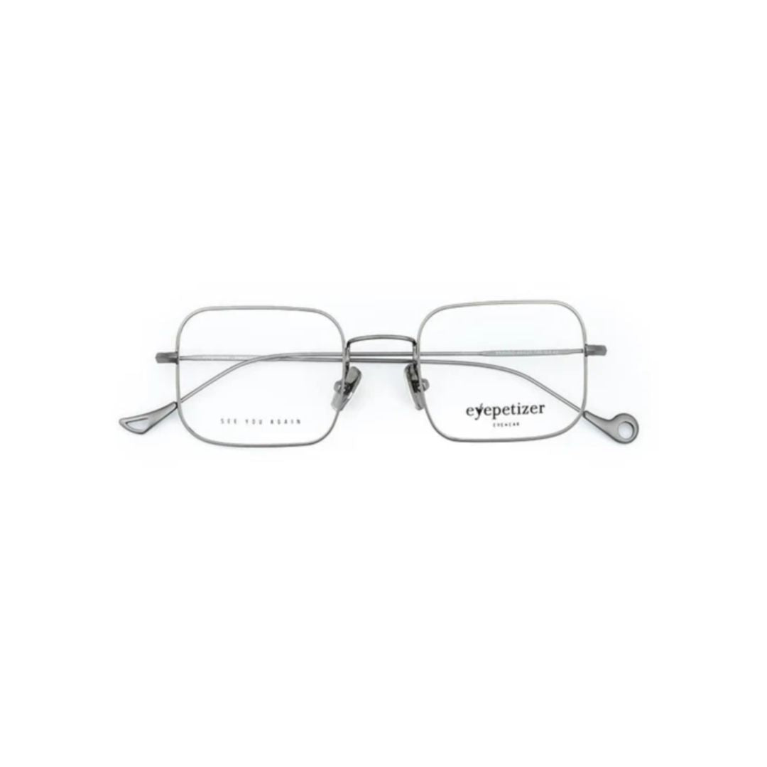 Brando Rectangular Metal Frame Eyeglasses with Minimalist Design