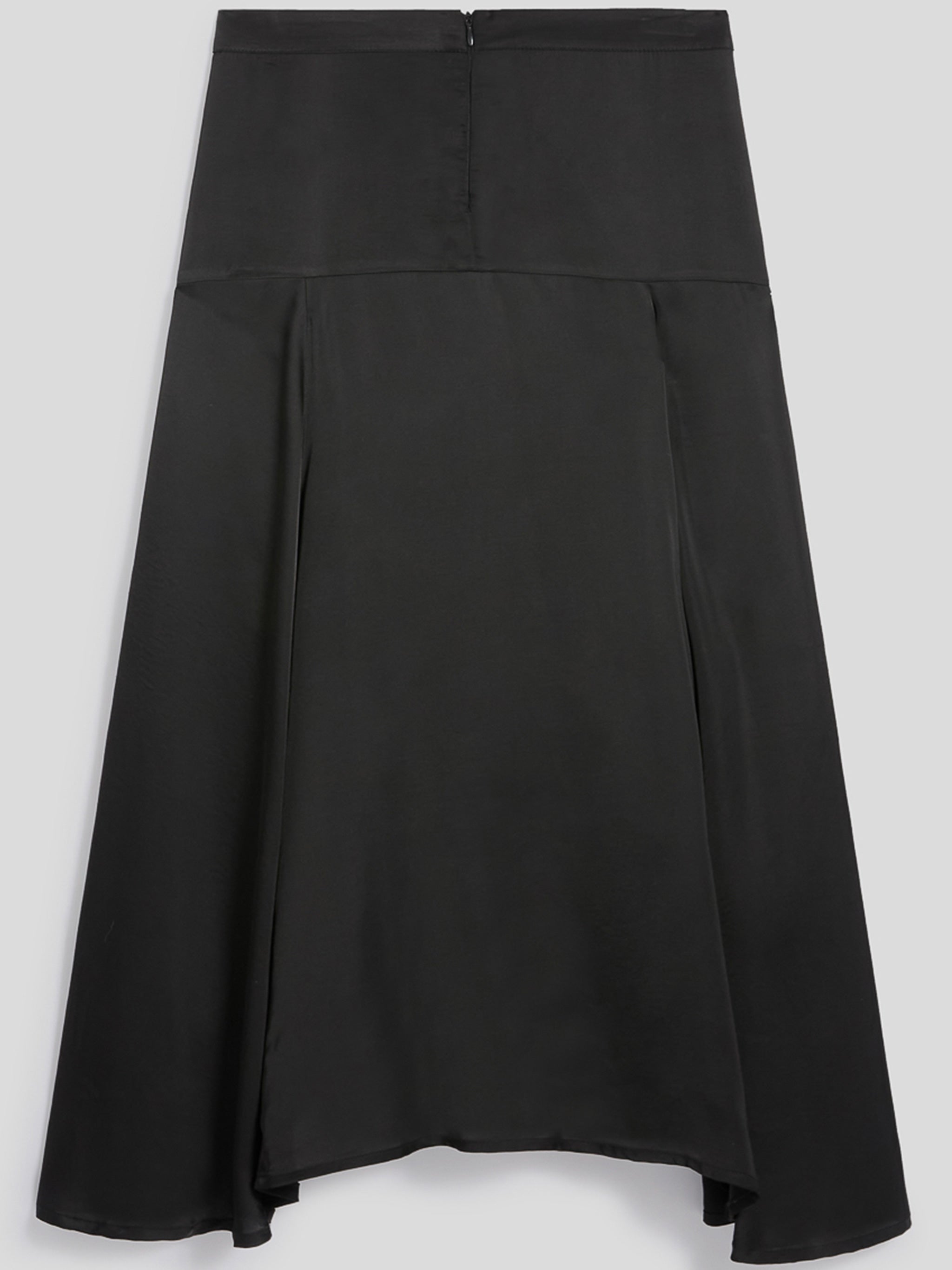 Flared Fabric Midi Skirt
