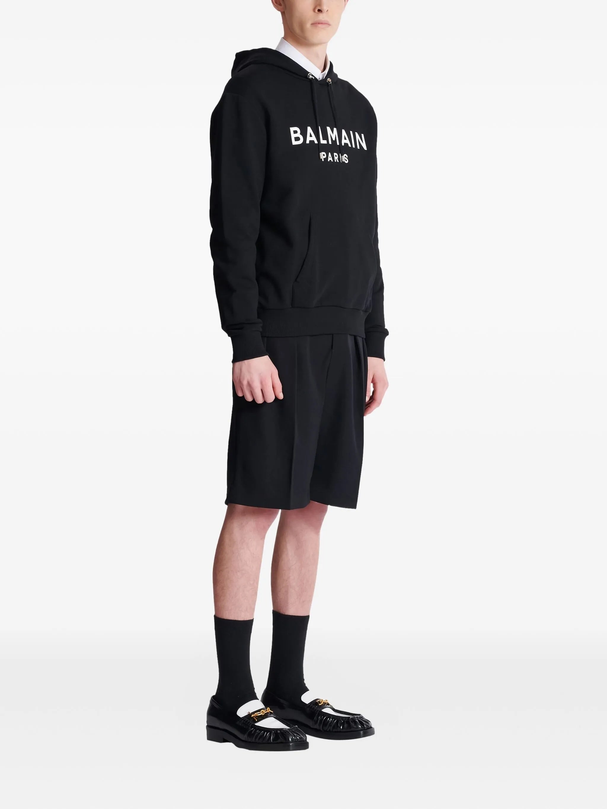 Black Classic Ls Cotton Hoodie