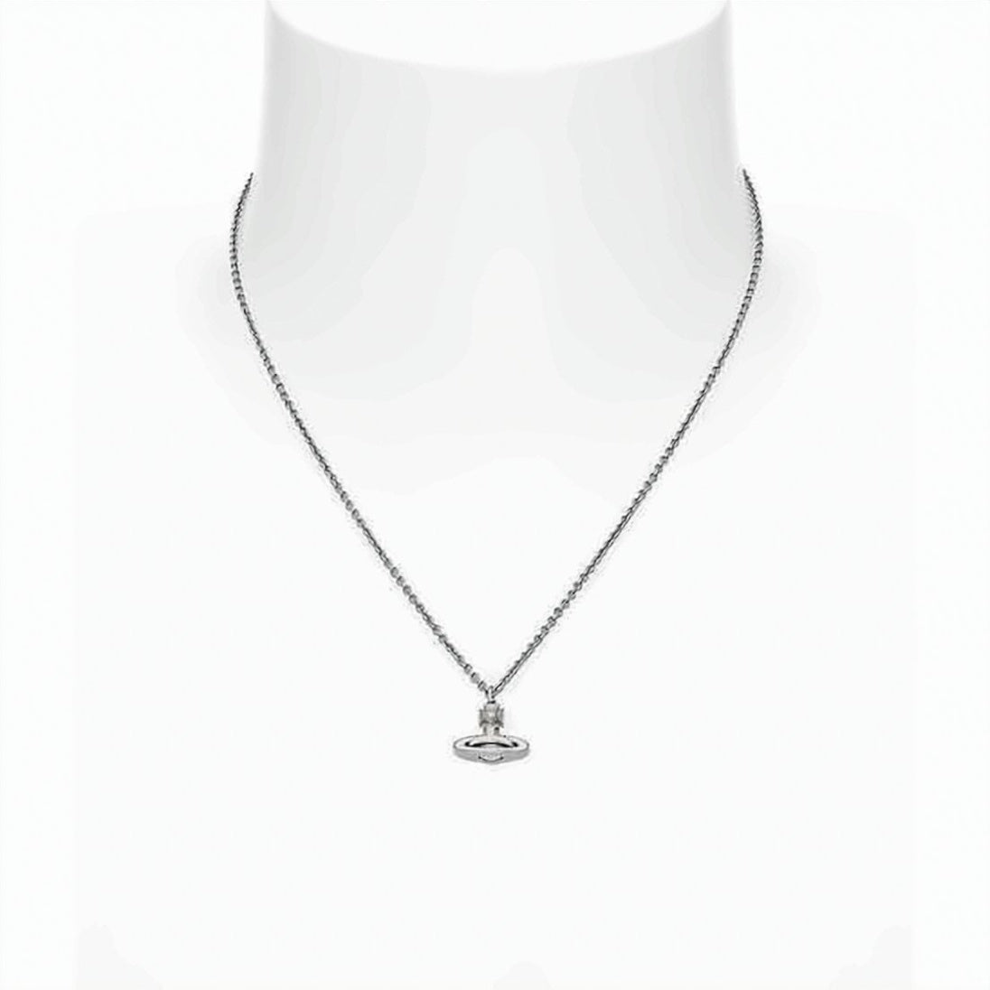 Stylized Orb Pendant Necklace with Fine Chain