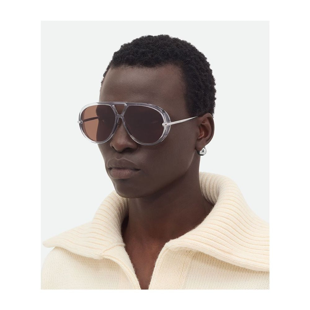 Bv1273S Transparent Gray Pilot Sunglasses