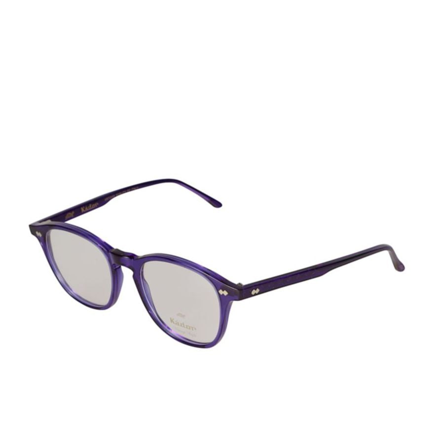Pepper Translucent Purple Acetate Eyeglasses with Rounded Square Shape