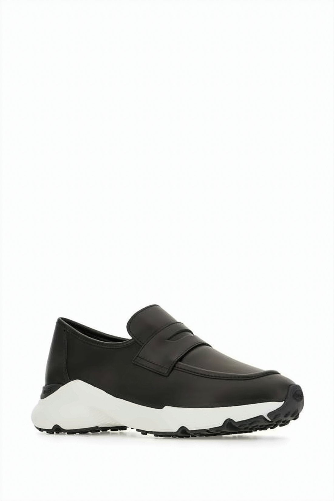 Sporty Loafer Sneakers with Calf Leather Upper