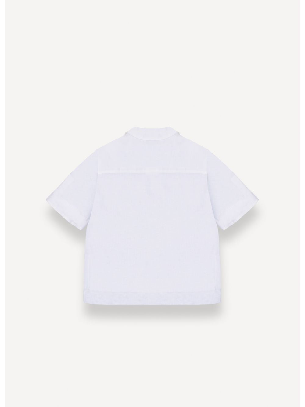 Cropped Polo Shirt with Classic Collar