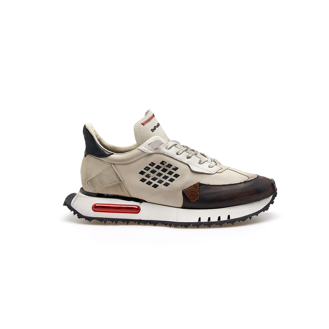 Space Race - Distressed Leather Sneakers