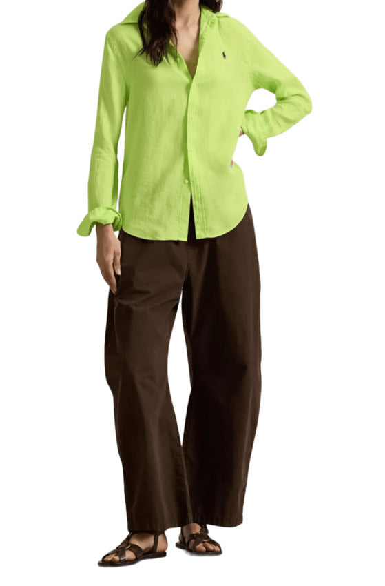 Electric Lime Linen Shirt