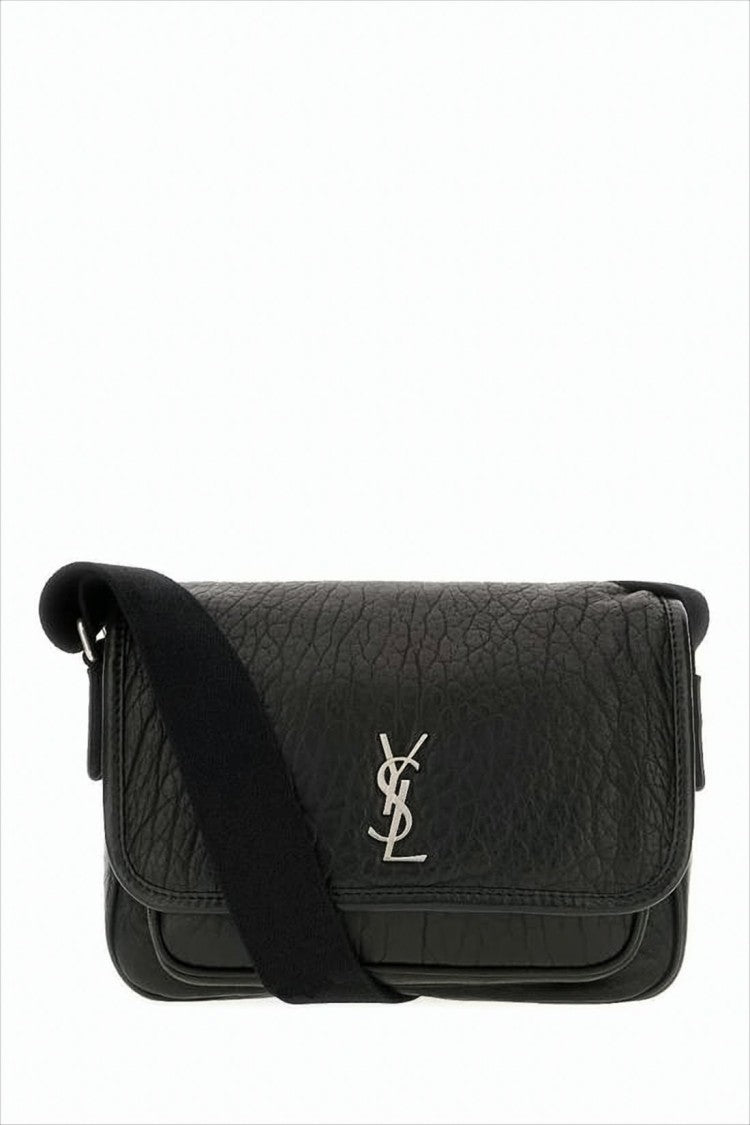 Textured Lambskin Crossbody Bag with Iconic Logo