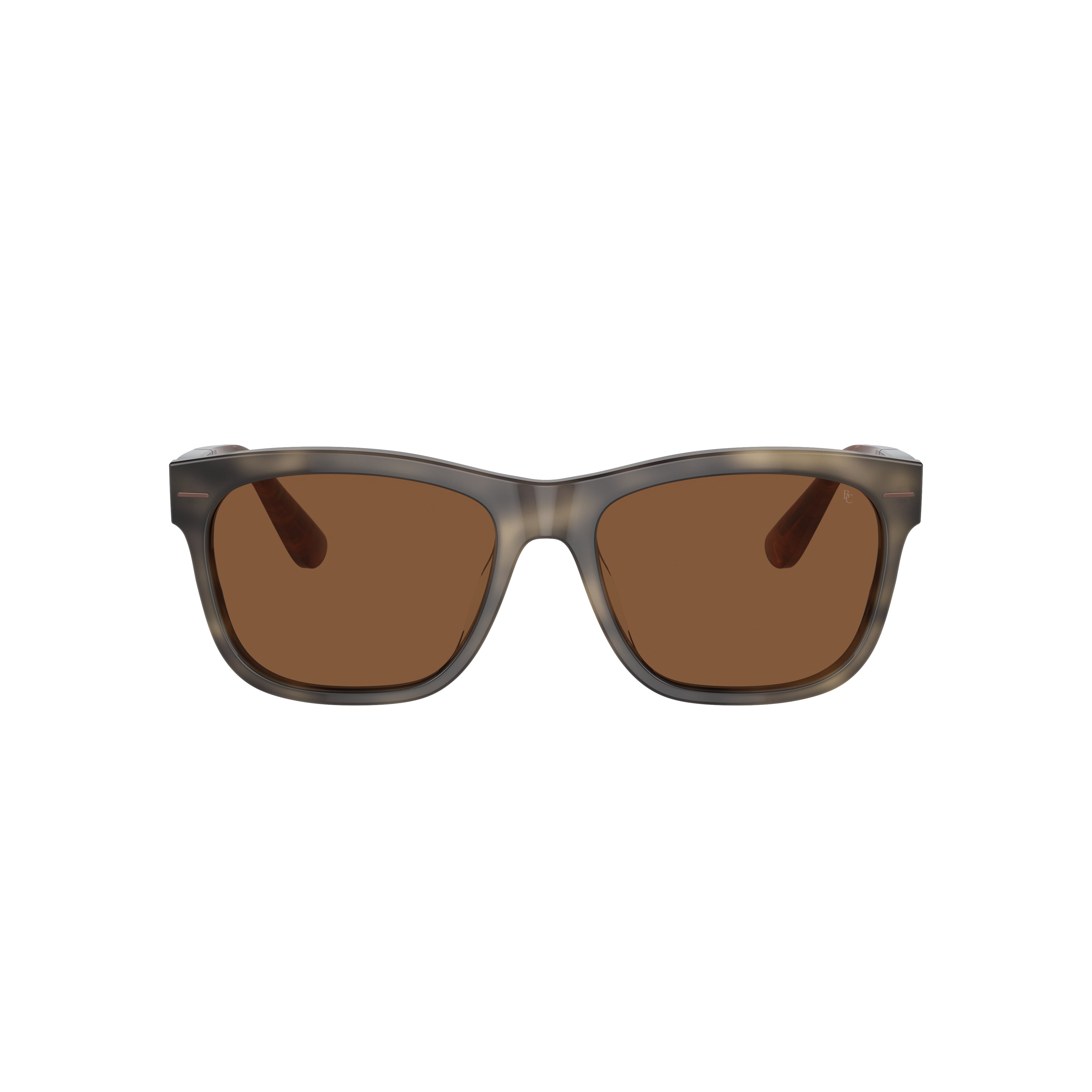 0bc4003s Rectangular Acetate Sunglasses with Smoky Brown Finish