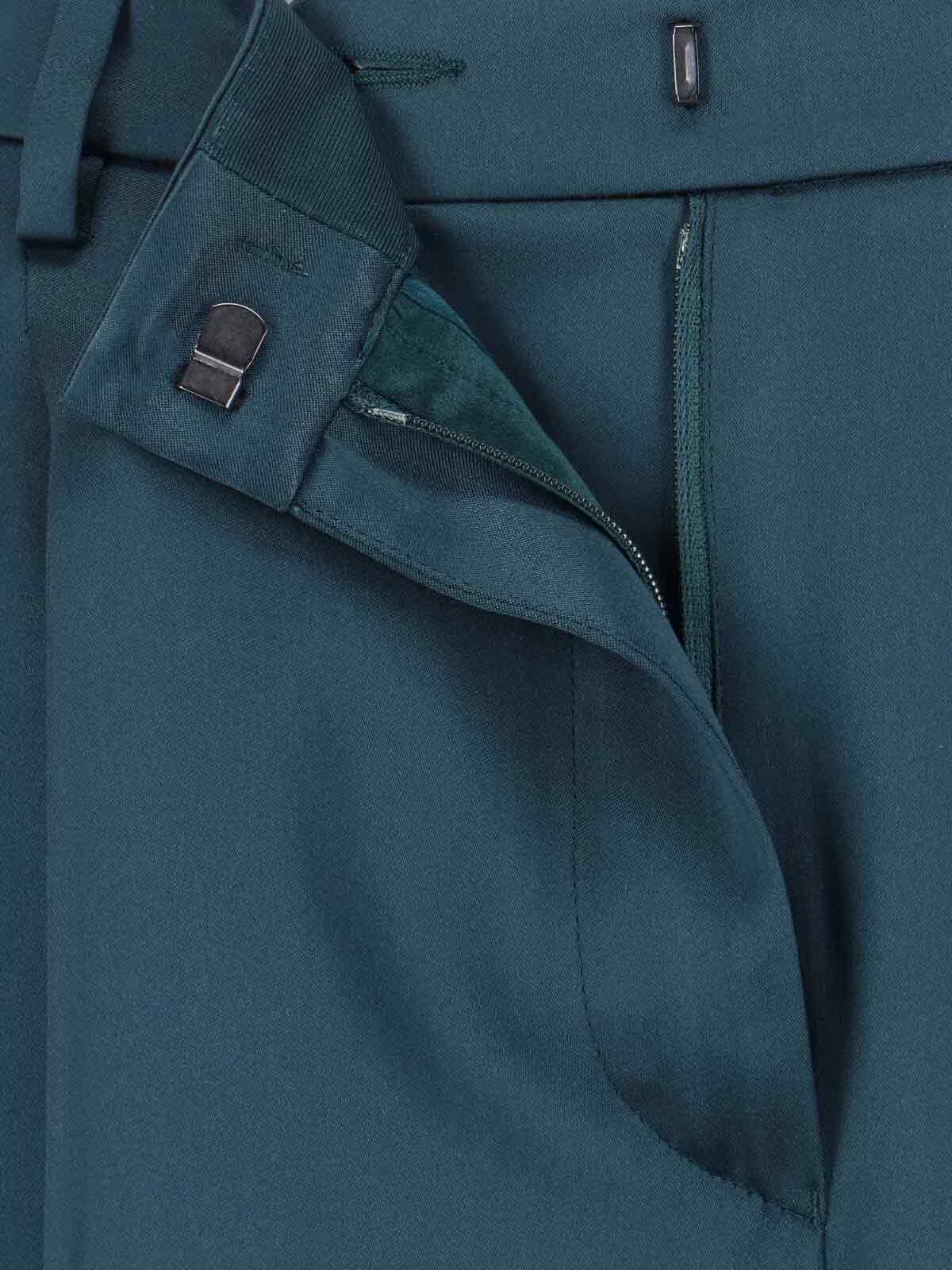 Silk Tailored Trousers – Green