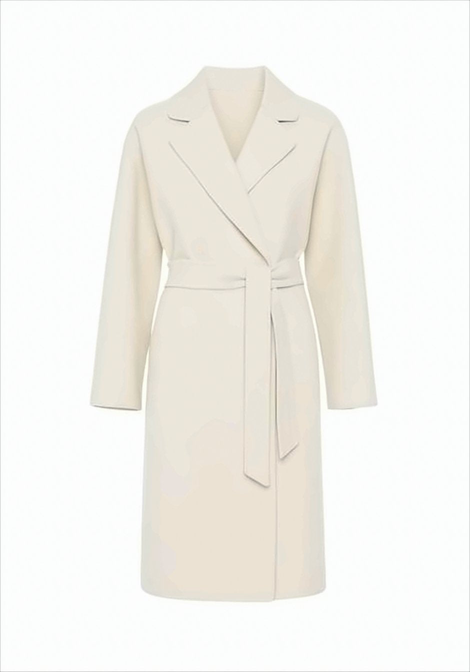 Ajaccio Wool Blend Coat With Belted Waist