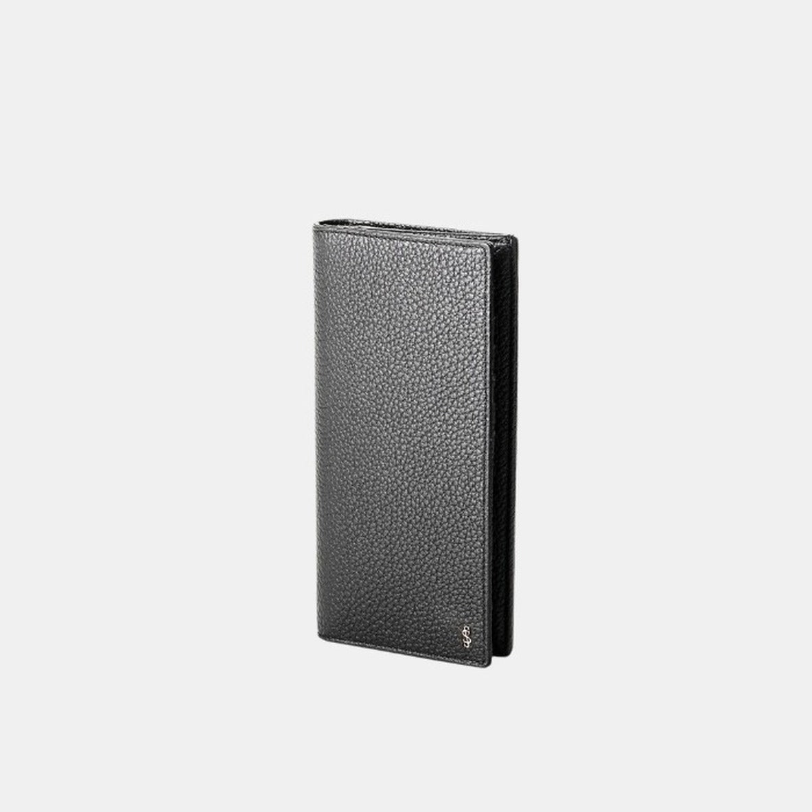 Cachemire Leather Black Wallet With Palladium Finish