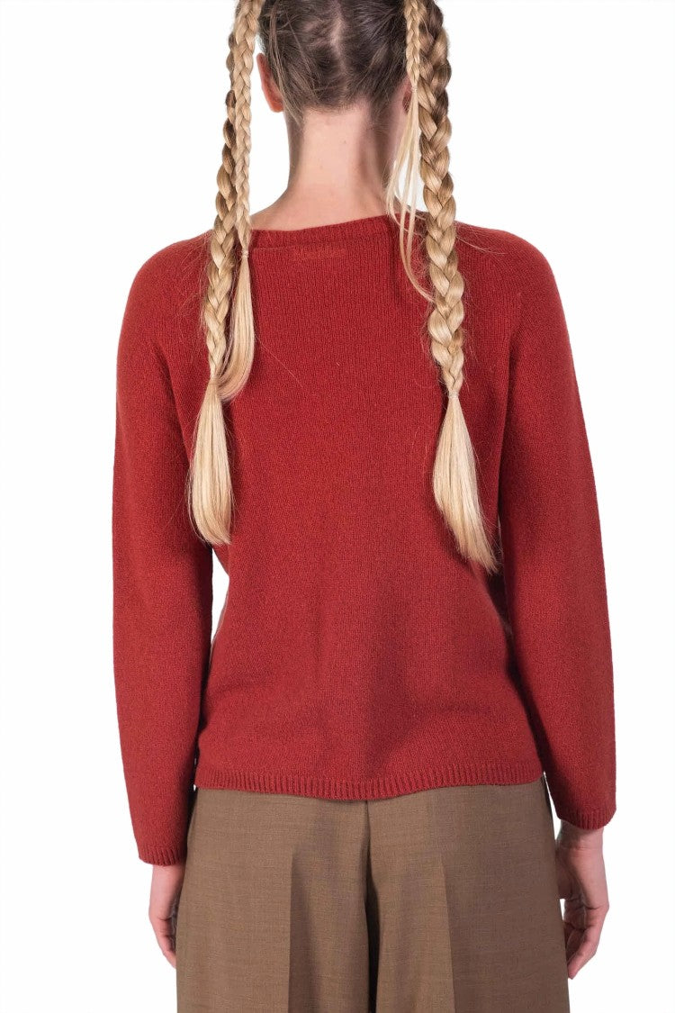 Classic Round Neck Cashmere Blend Sweater