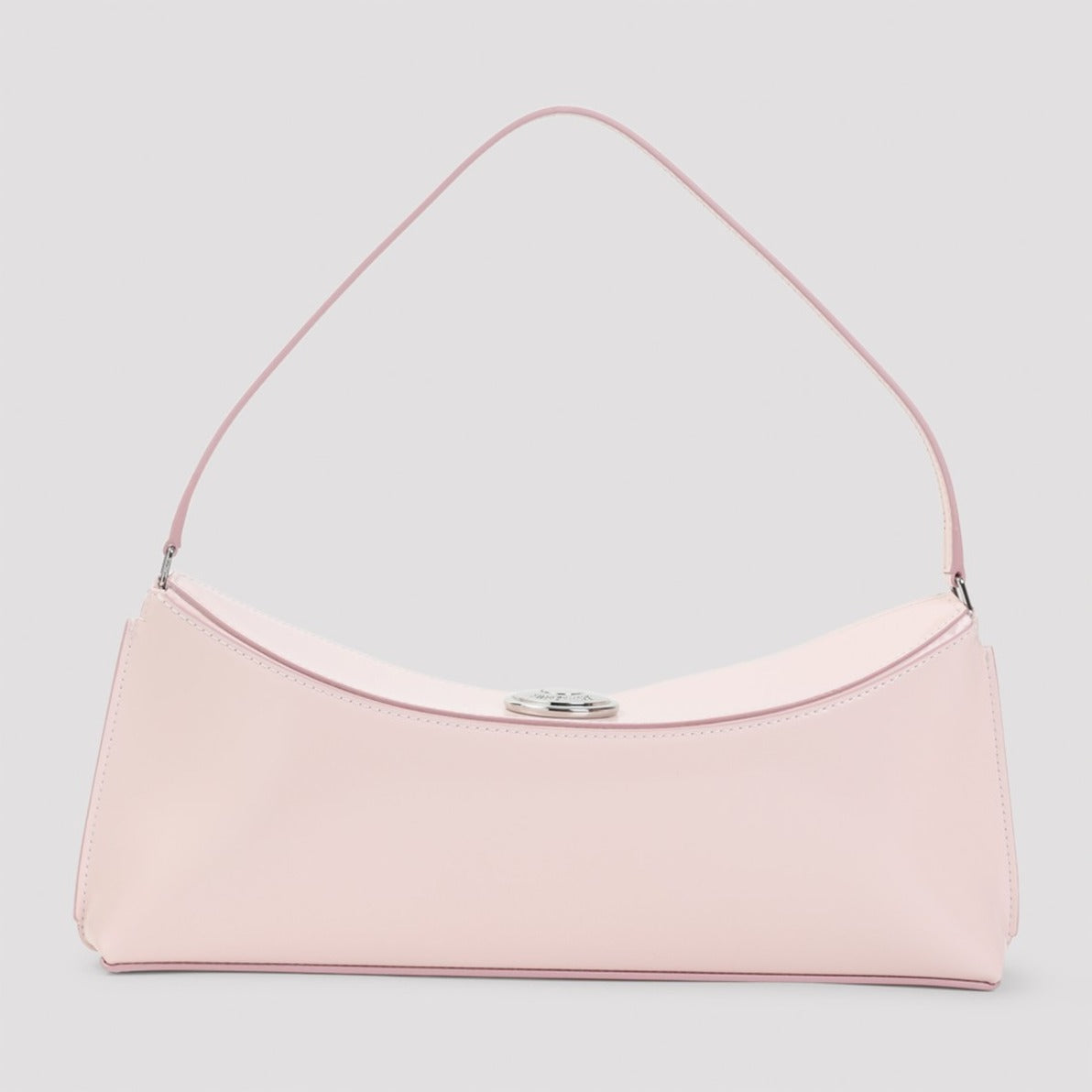 Compact Pink Leather Handbag