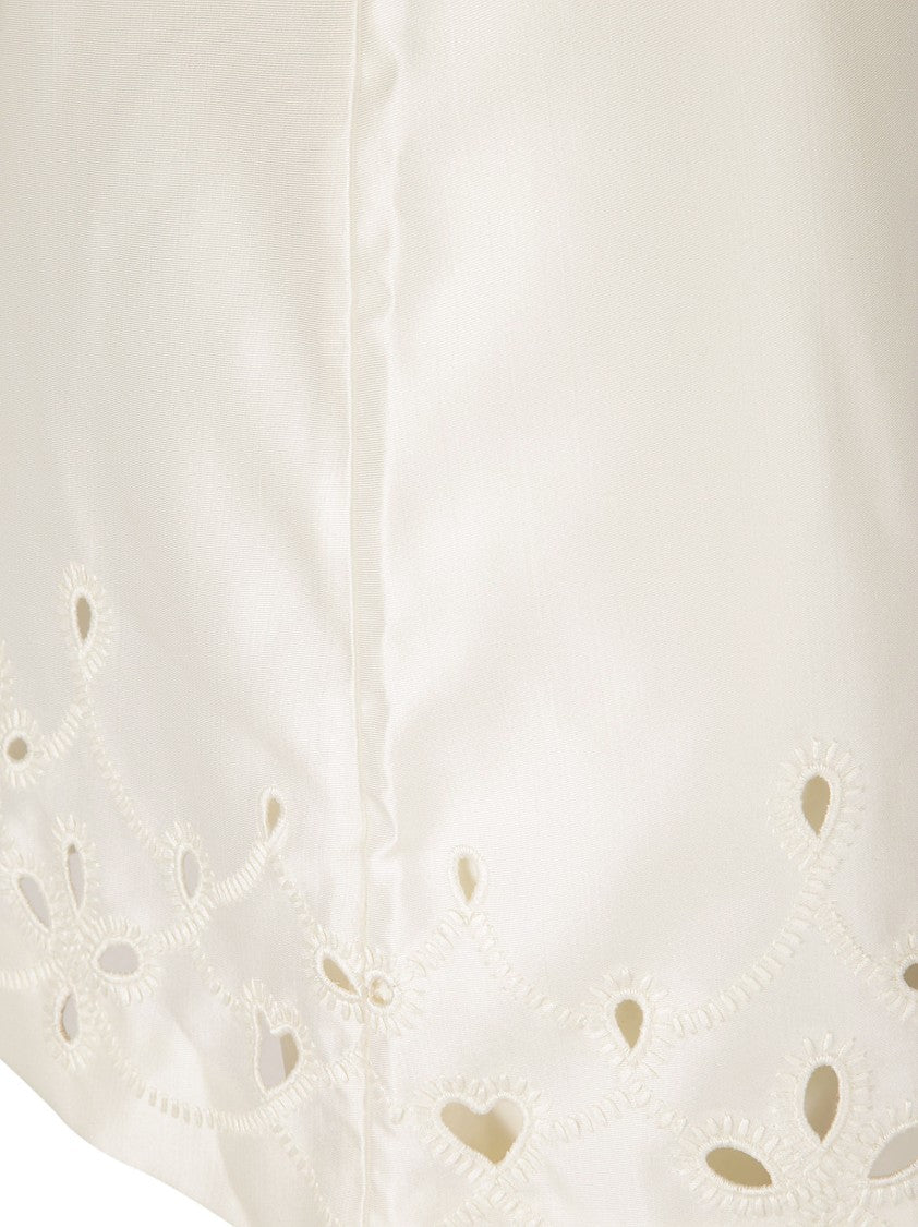 Tailored Skirt With Intricate Hem Cut-Outs