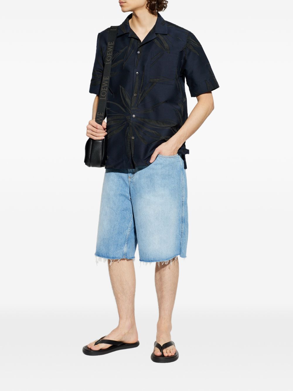 Short-Sleeved Camp Collar Shirt