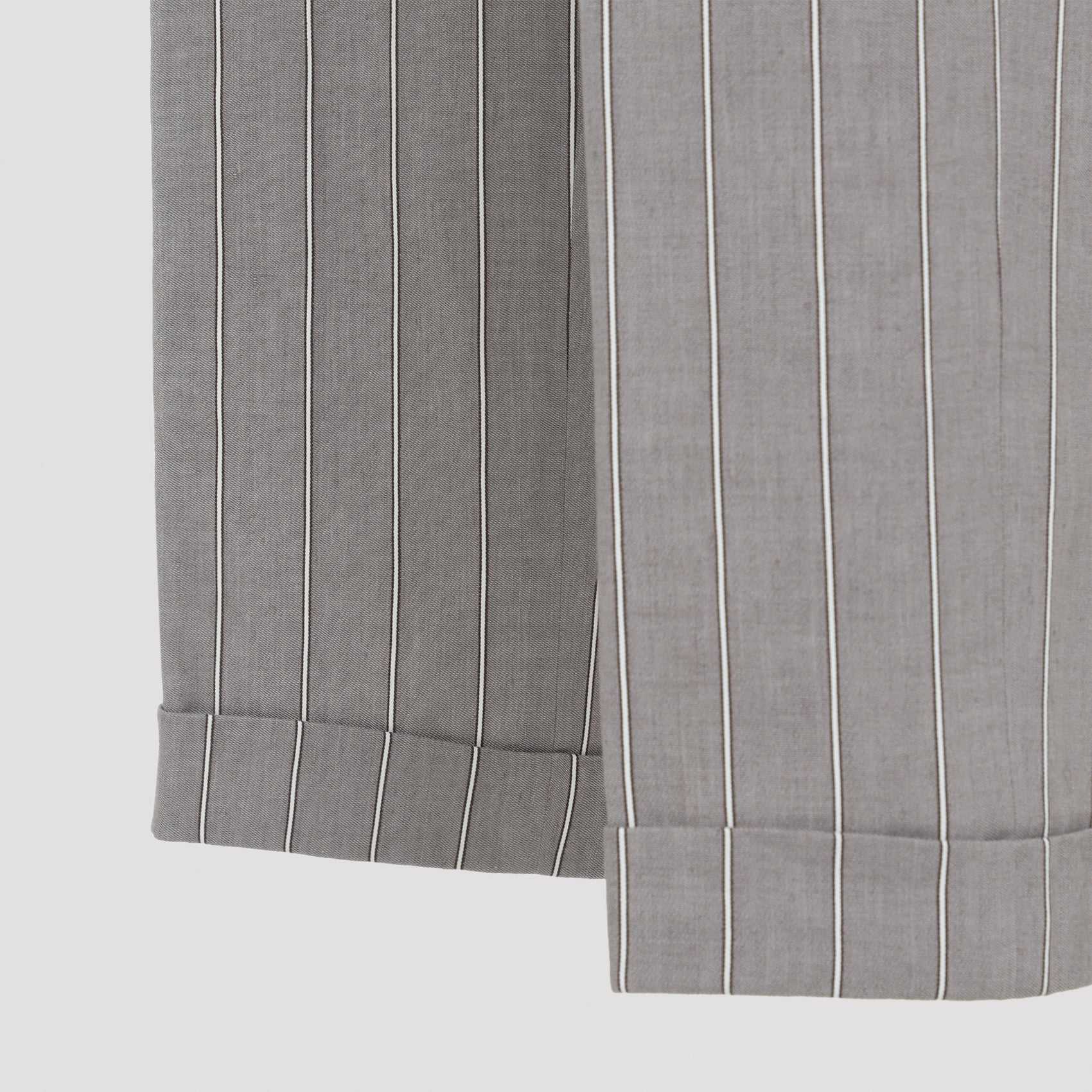 Brown Linen-Cotton Blend Trousers With Relaxed Fit