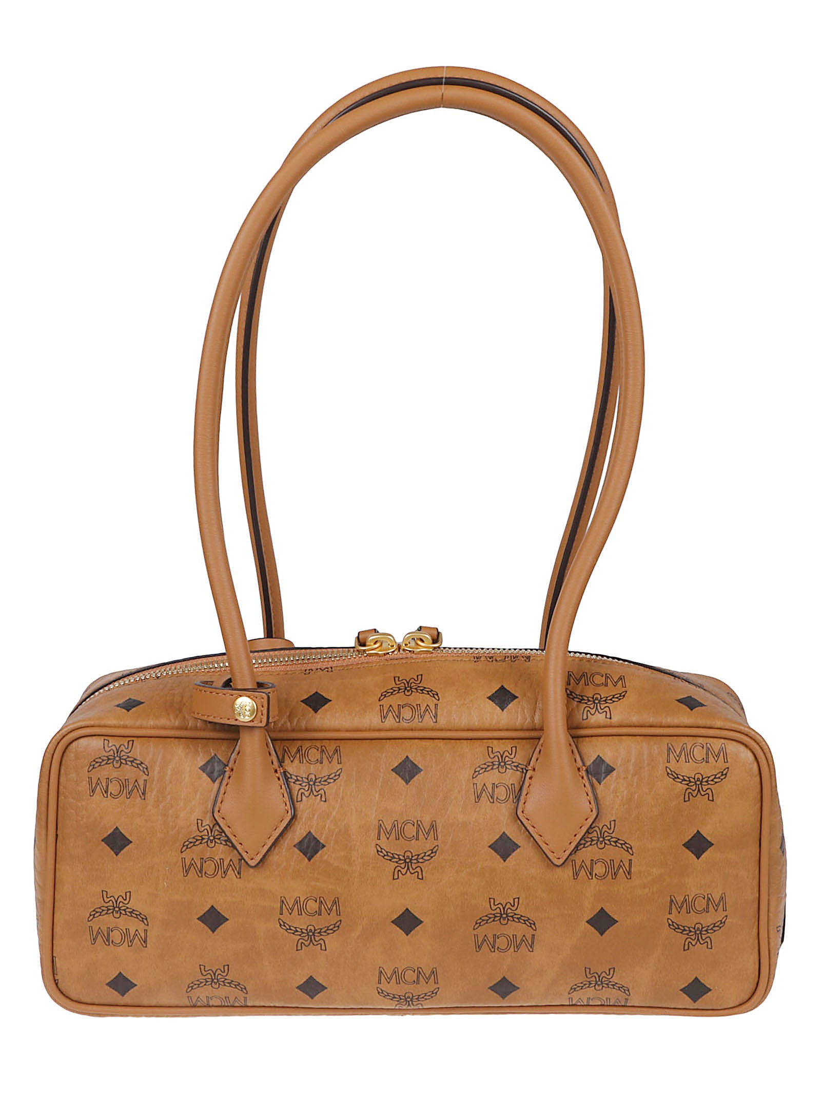 Rectangular Handbag with All-Over Logo Print