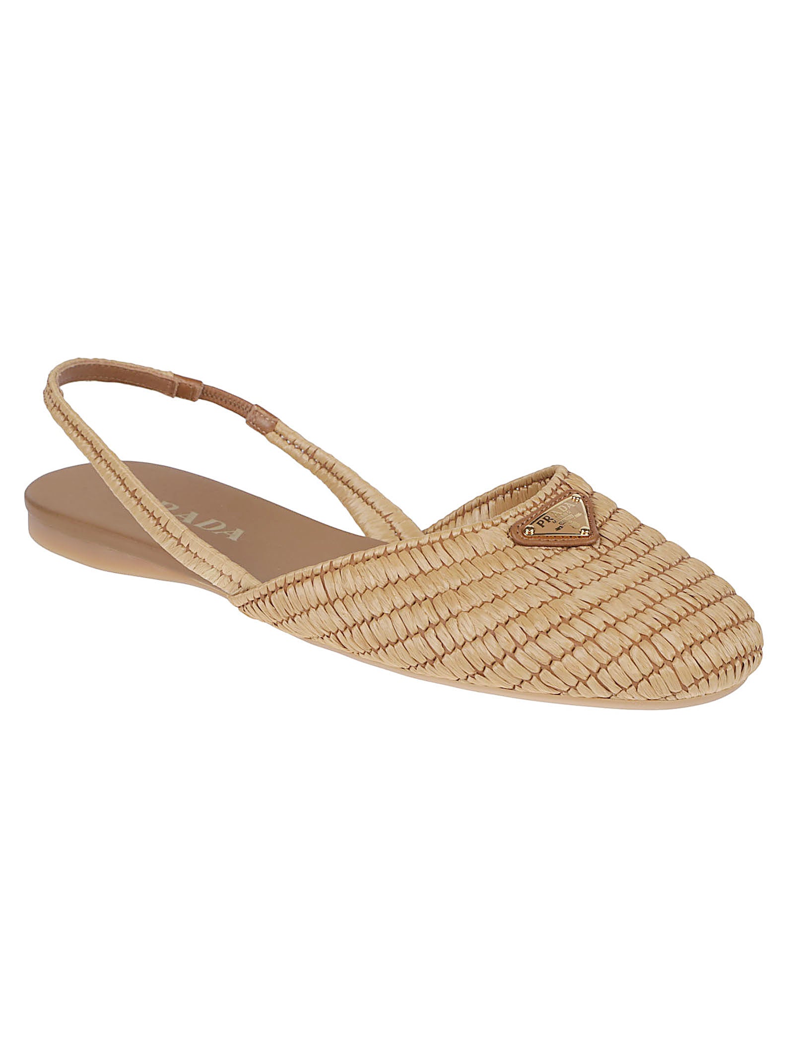 Pointed Toe Woven Texture Slingback Ballerina Shoes