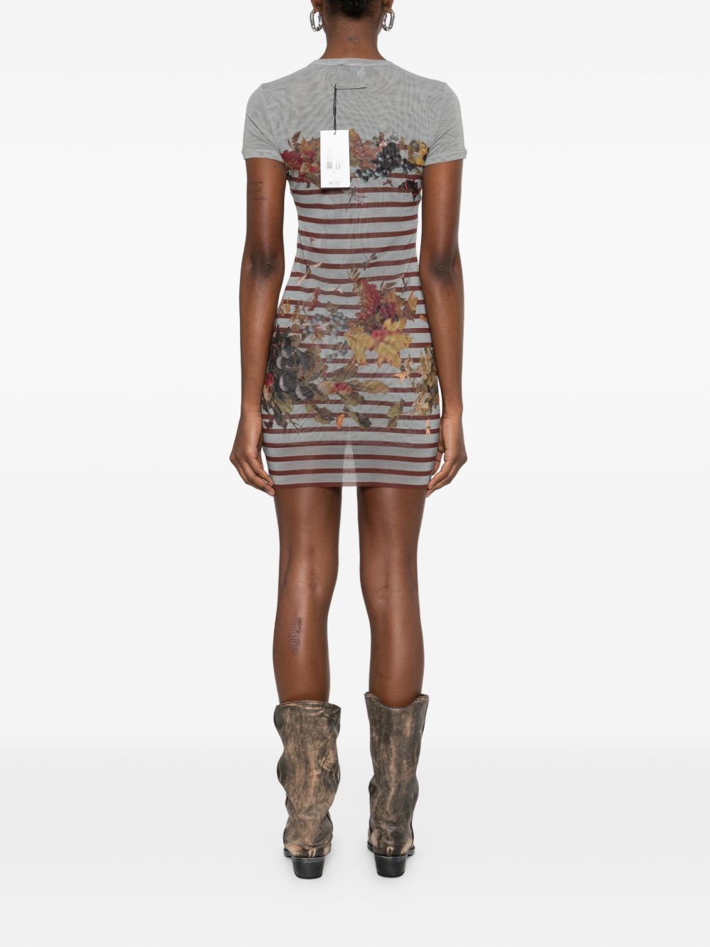 Fitted Mini Dress with Floral