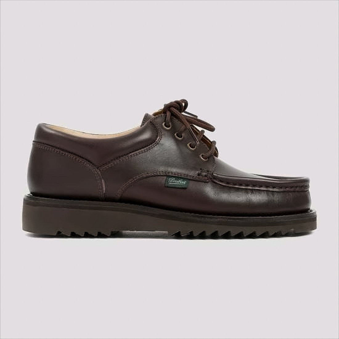 Brown Leather Lace-Up Dress Shoes