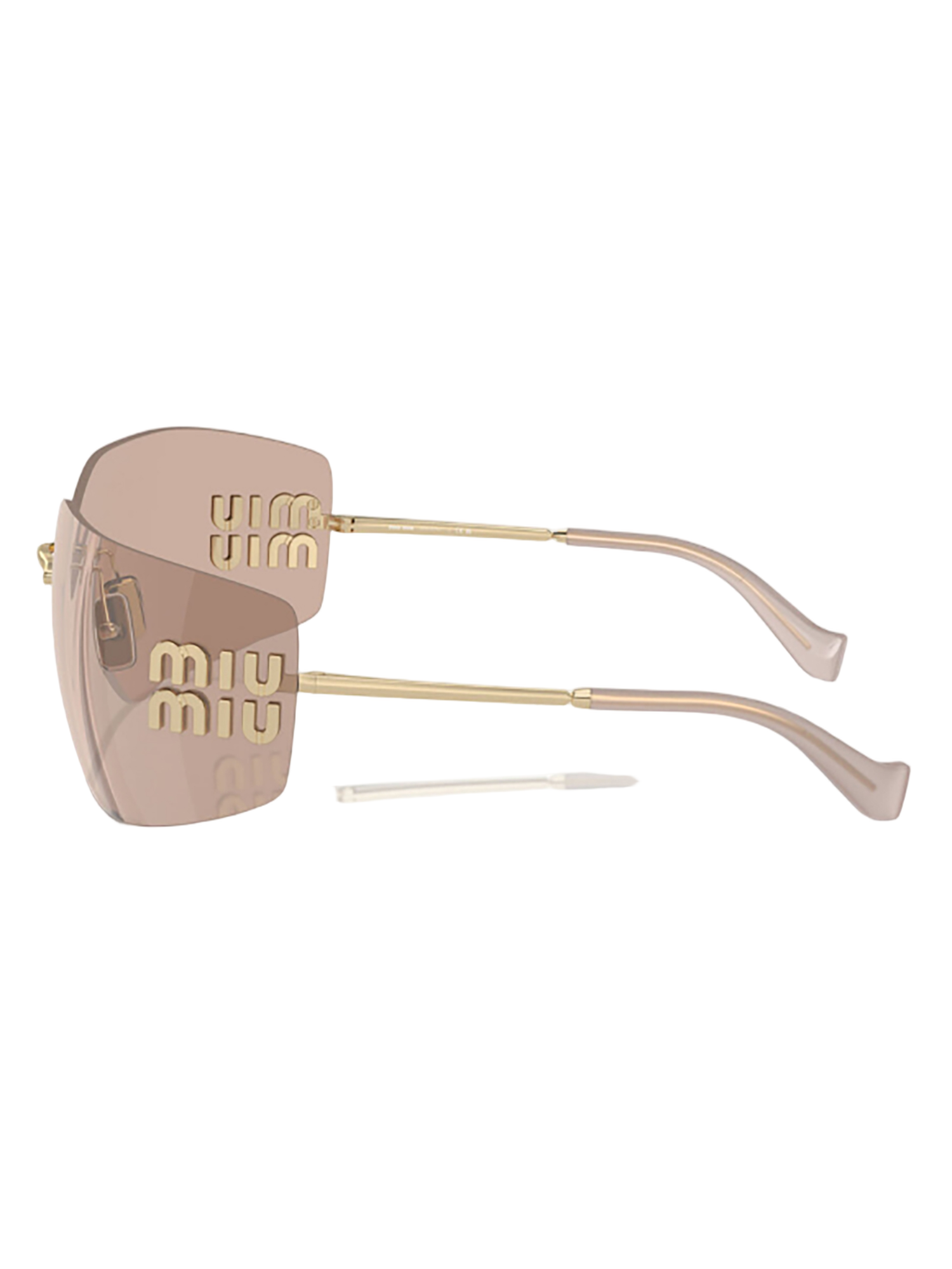 Oversized Geometric Frame Sunglasses With Metallic Finish
