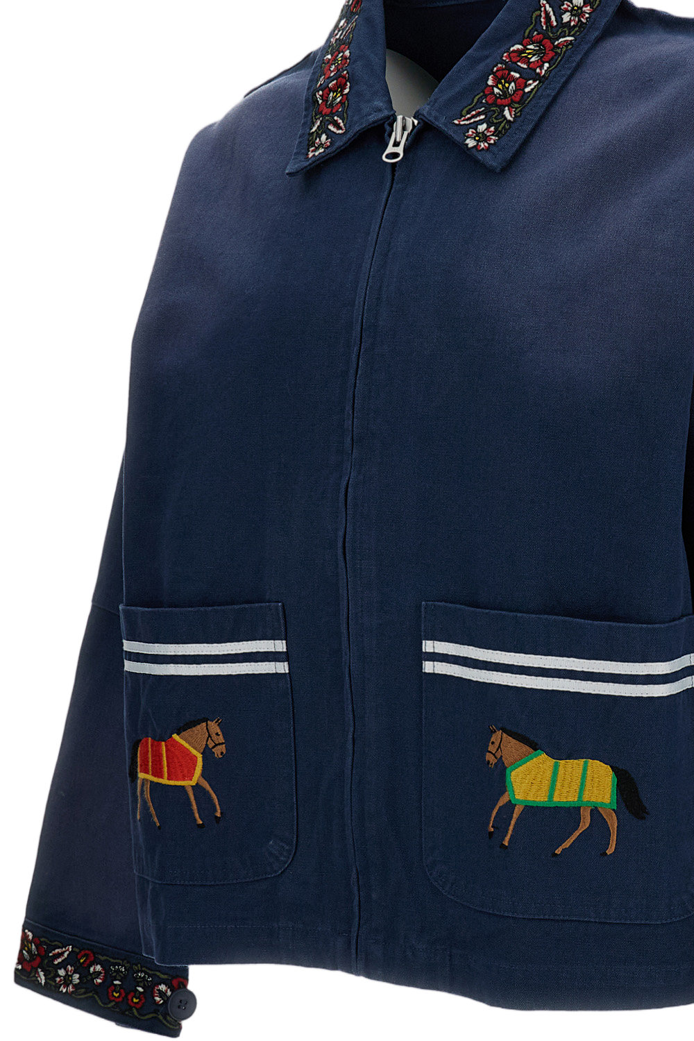 Equestrian-Inspired Cotton Twill Work Jacket