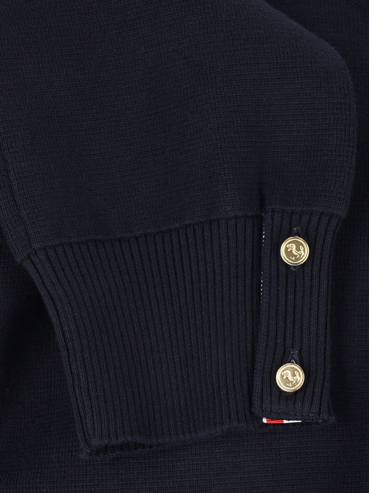 Blue 4 Bar Ribbed Sweater