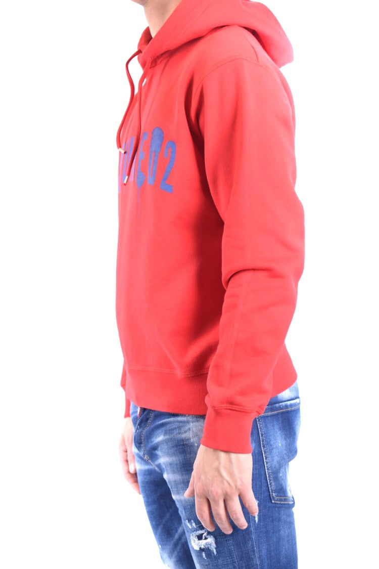 Multicolor Graphic Sweatshirt With Hood And Drawstrings