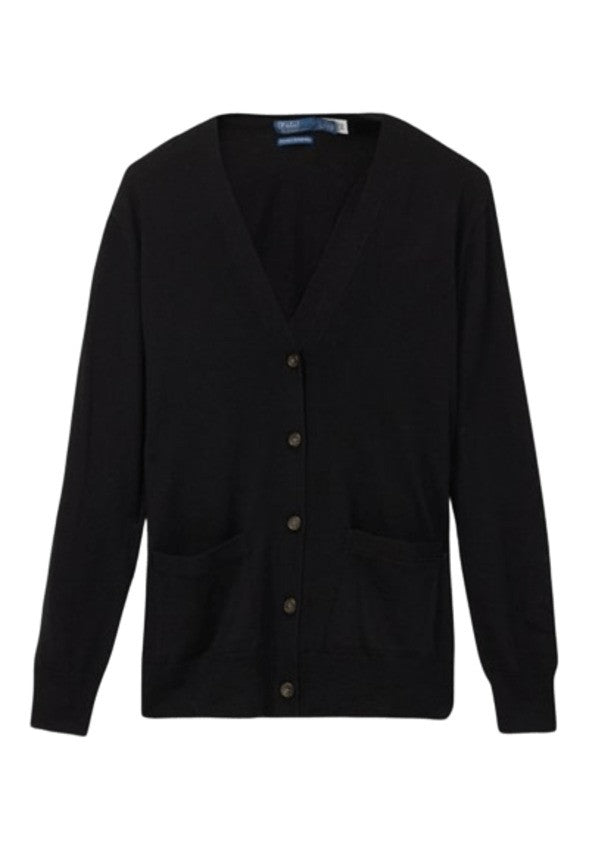 Medium-Weight Italian Wool Cardigan with V-Neck
