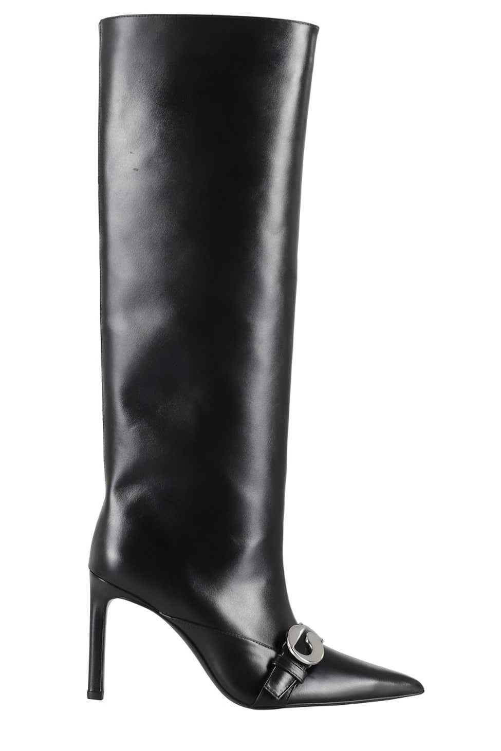 Mid-Calf Leather Belt Boot