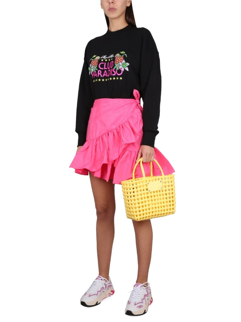 Black Sweatshirt With Logo Embossing