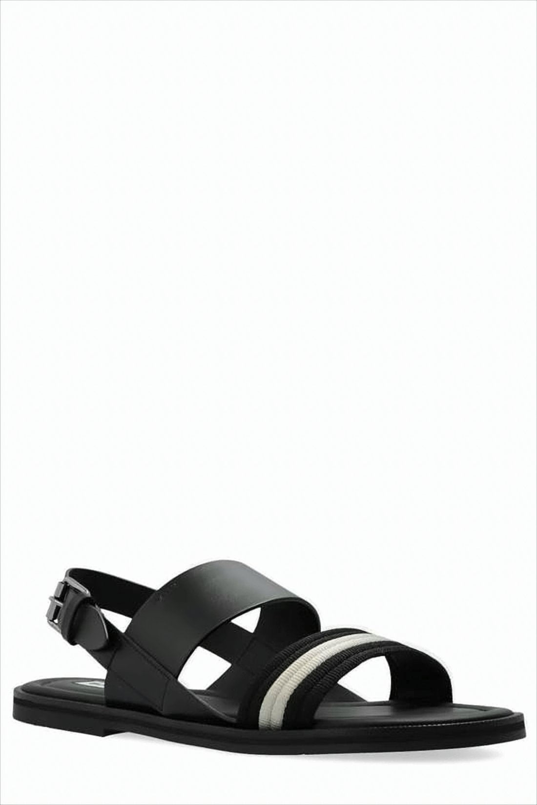 Minimalist Fabric and Leather Sandals