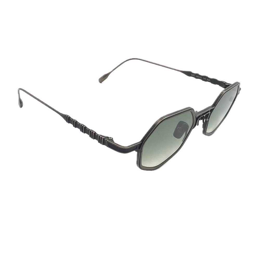 Guri Geometric Heptagonal Sunglasses In Antique Gold Titanium