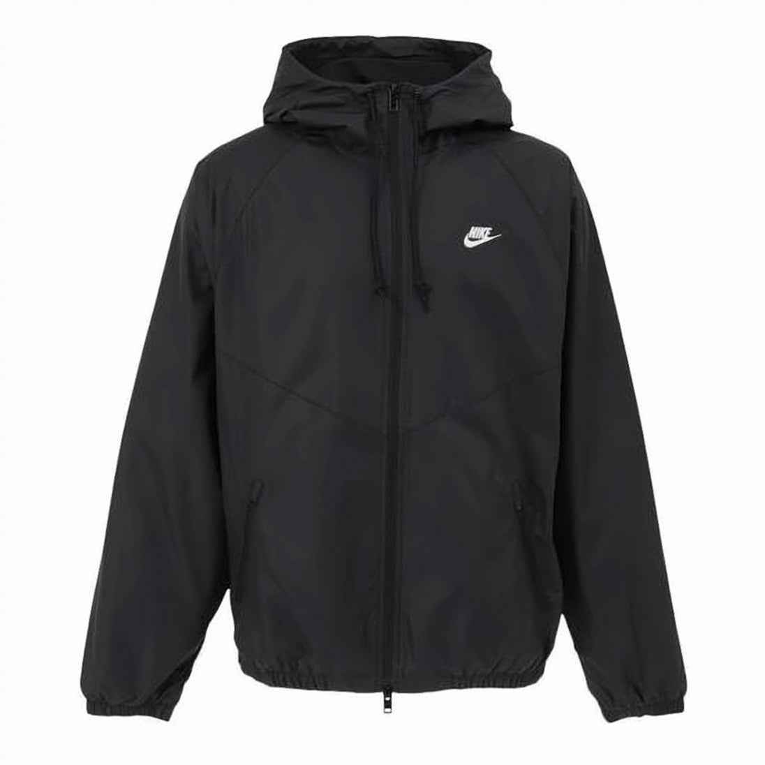 Solid Black Jacket with Adjustable Hood