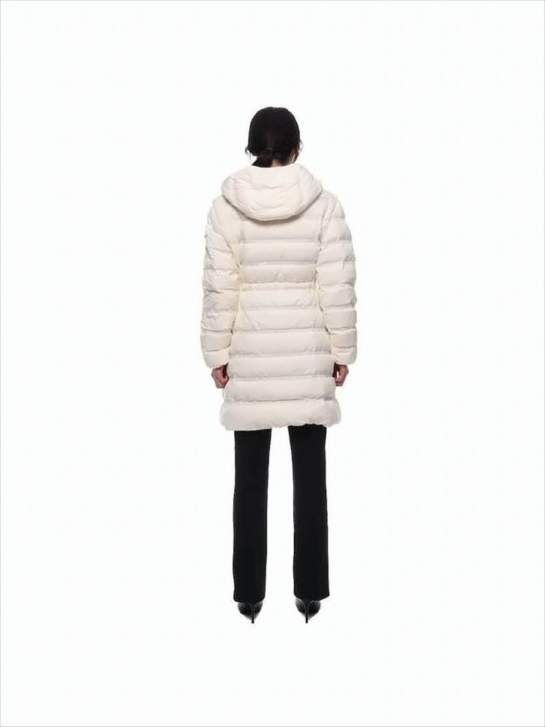 Quilted Down Coat with Adjustable Drawstring