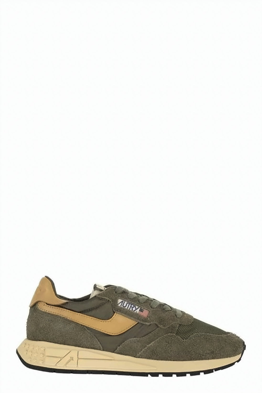 Layered Low-Top Sneakers in Suede