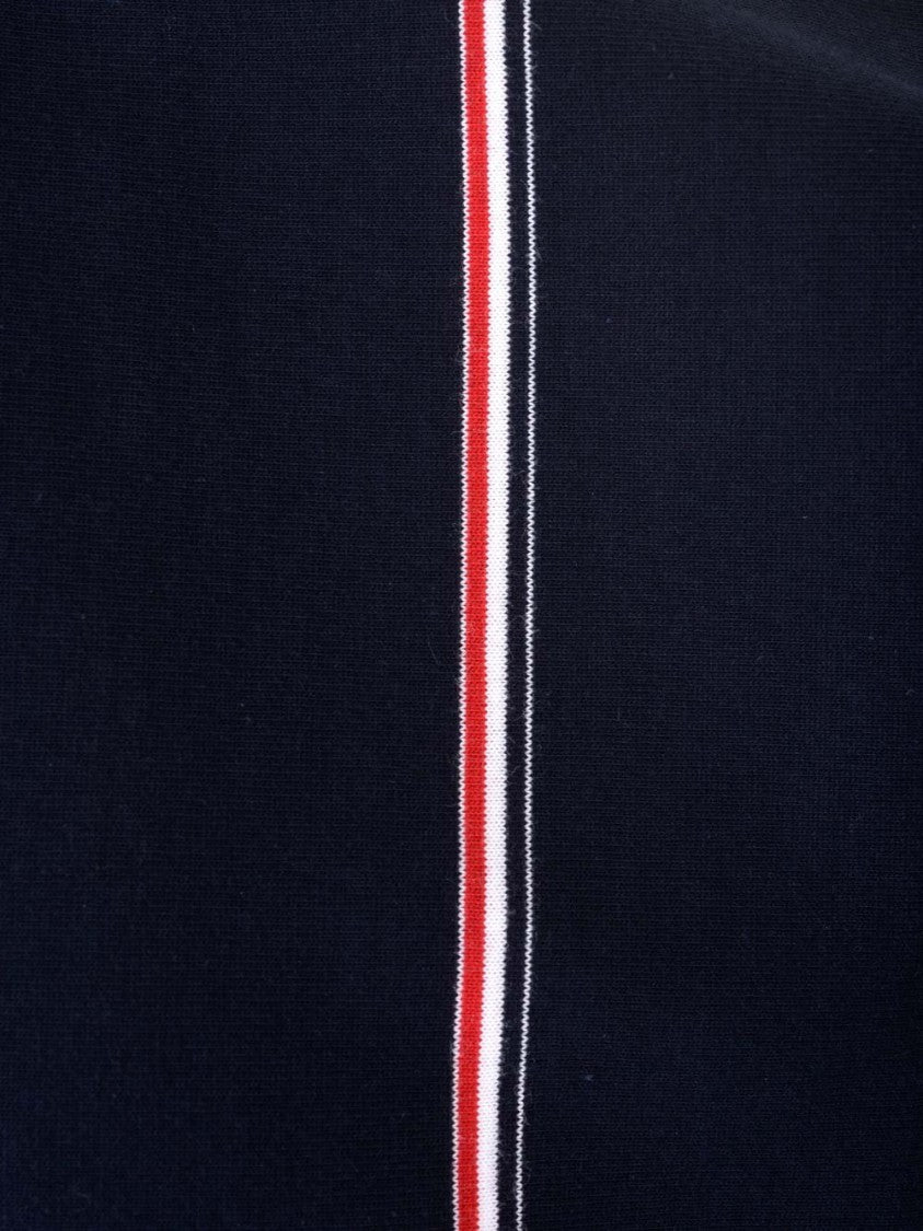 Black Short-Sleeved T-Shirt with Unique Stripe Detail