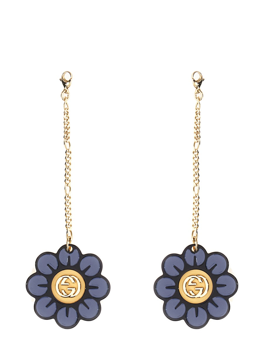 Gucci Sunglasses with Floral Pendant Accents