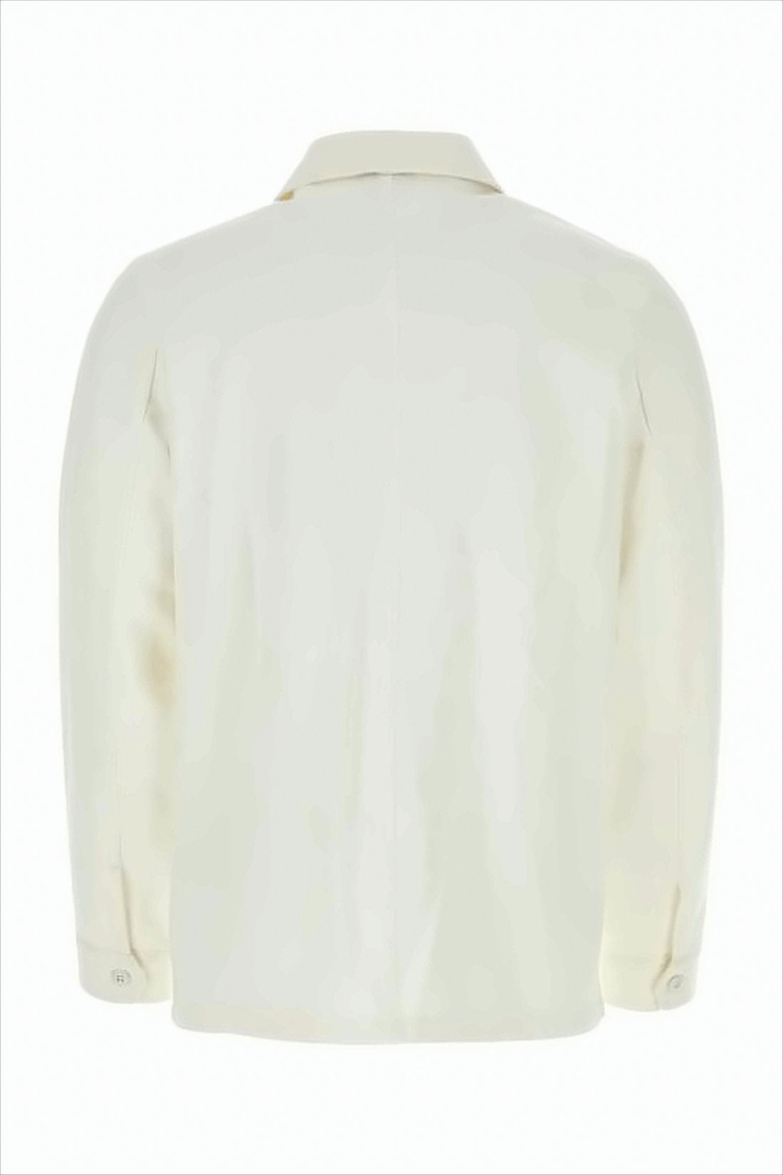 Boxy White Jacket with Classic Collar