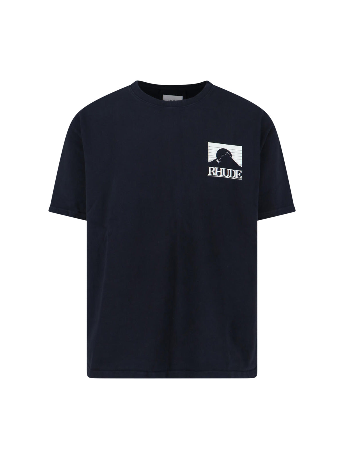 Classic Black T-Shirt With Crew Neckline