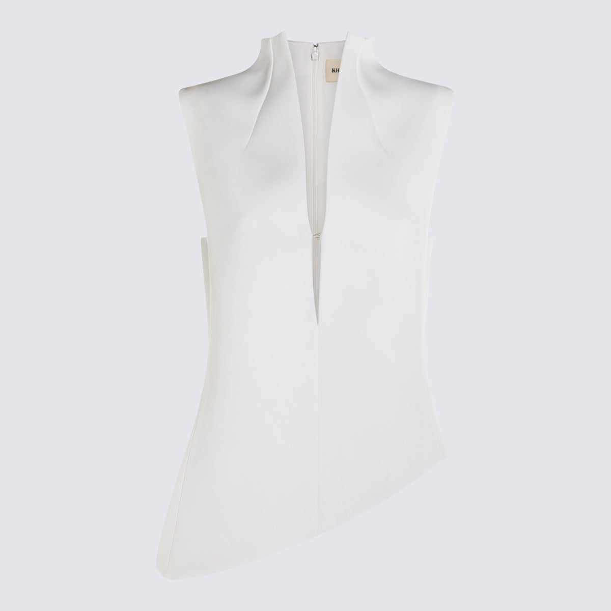White Cut-Out Sleeveless Top