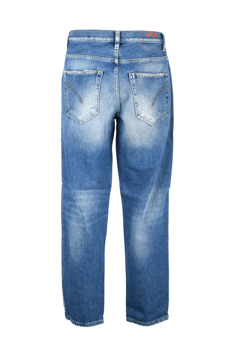 Medium Blue Distressed Denim Jeans