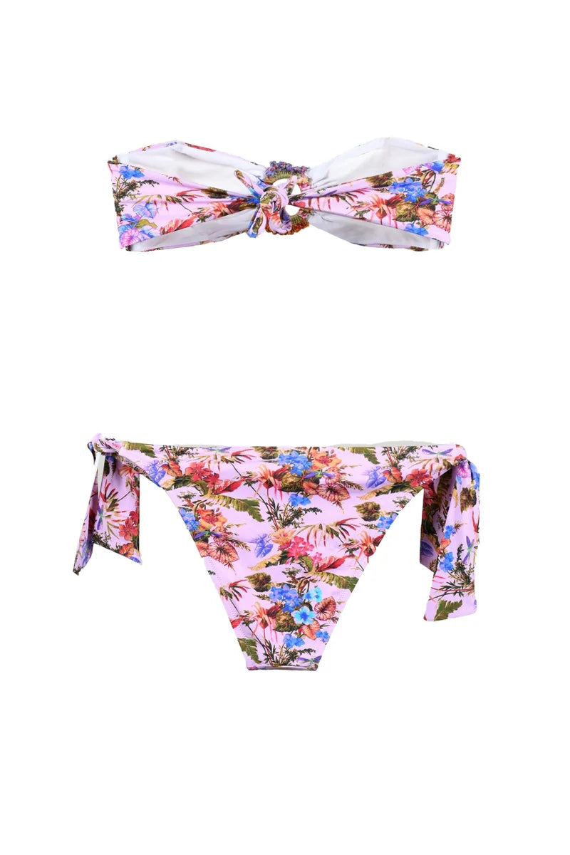 Vibrant Floral Bandeau Two-Piece Anjuna Swimsuit