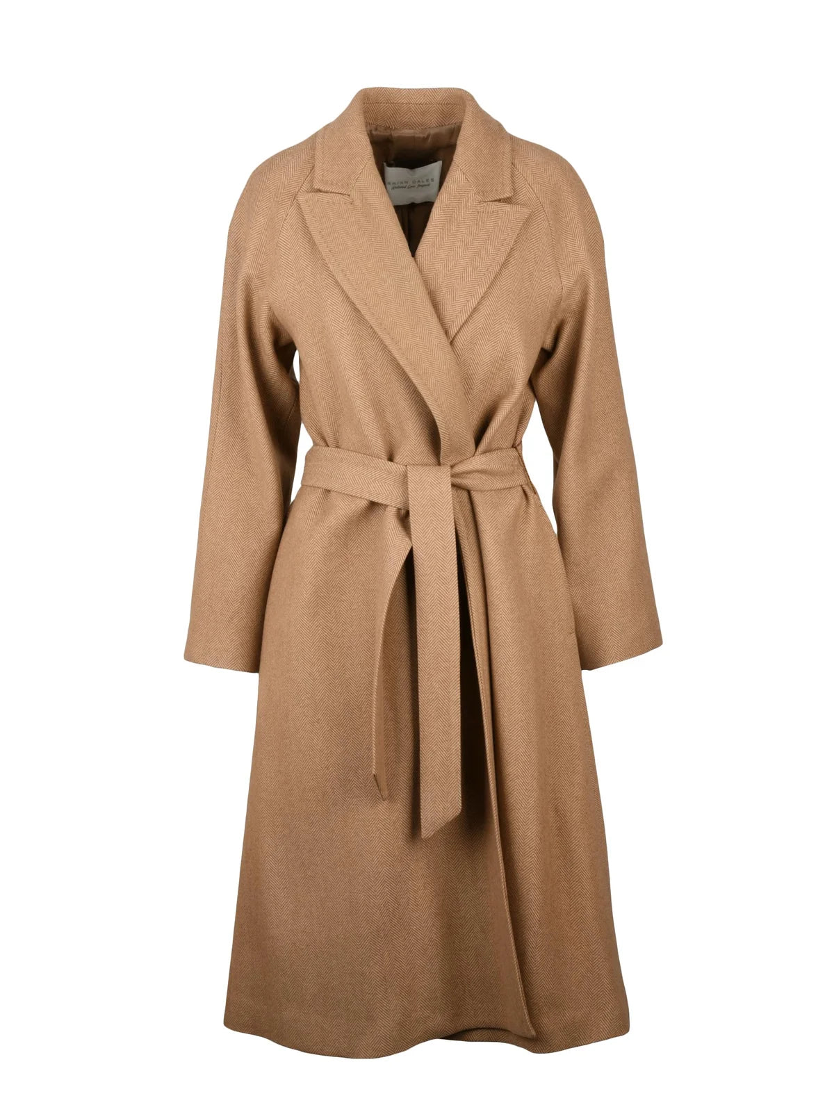 Beige Yak Wool Women's Long Coat