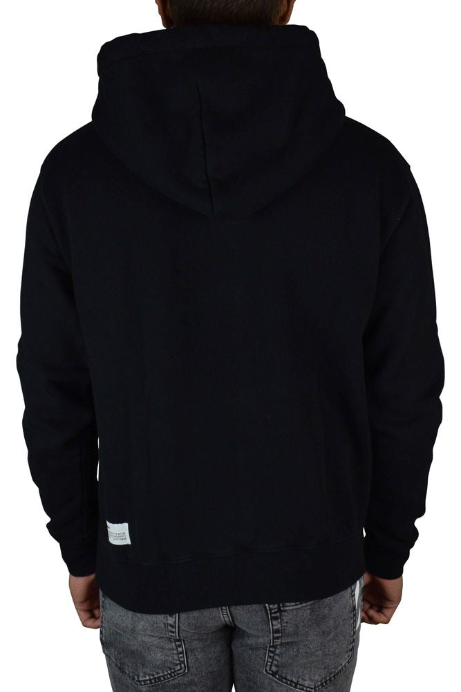 Litho Graphic Print Hoodie With Kangaroo Pocket