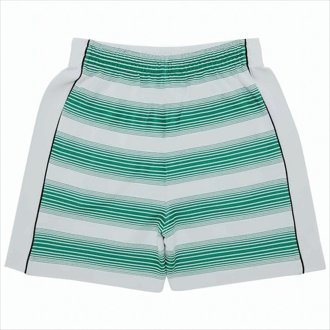 Horizontal Striped Green Shorts